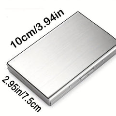 Metal Card Holder Anti Theft Stainless Steel Men Women Card Box