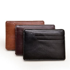 Men's Slim Business PU Leather Card Holder Coin Purse