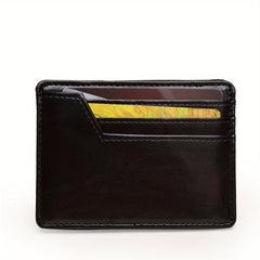 Men's Slim Business PU Leather Card Holder Coin Purse