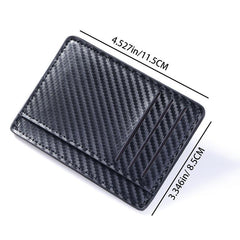 Men's Carbon Fiber Card Bag Business Credit Card Holder
