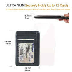 Men's Minimalist Wallet Slim Wallet Credit Card Holder Wallet