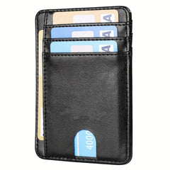 Men's Minimalist Wallet Slim Wallet Credit Card Holder Wallet