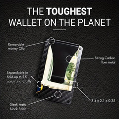 Slim RFID Wallet Carbon Fiber Credit Card Holder & Money Clip