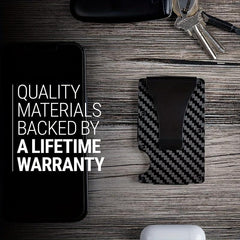 Slim RFID Wallet Carbon Fiber Credit Card Holder & Money Clip