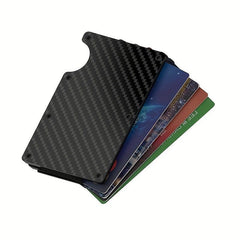 Slim RFID Wallet Carbon Fiber Credit Card Holder & Money Clip