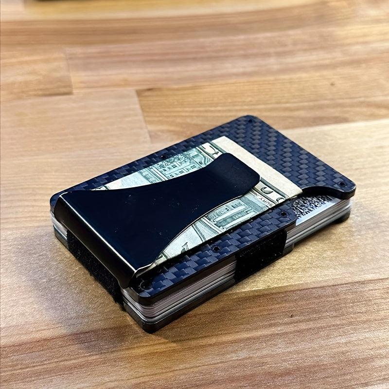 Slim RFID Wallet Carbon Fiber Credit Card Holder & Money Clip