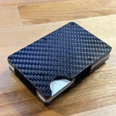 Slim RFID Wallet Carbon Fiber Credit Card Holder & Money Clip
