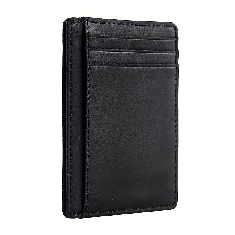 RFID Blocking Card Holder Slim Wallet PU Leather Minimalist Medium Size