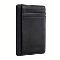 RFID Blocking Card Holder Slim Wallet PU Leather Minimalist Medium Size