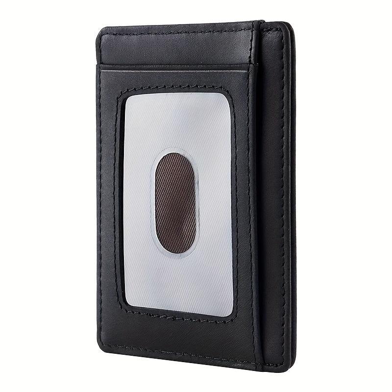 RFID Blocking Card Holder Slim Wallet PU Leather Minimalist Medium Size