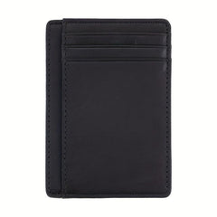 RFID Blocking Card Holder Slim Wallet PU Leather Minimalist Medium Size