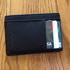 RFID Blocking Card Holder Slim Wallet PU Leather Minimalist Medium Size