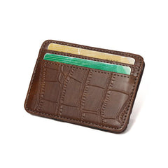 Crocodile Print PU Material Card Holder Wallet for Men