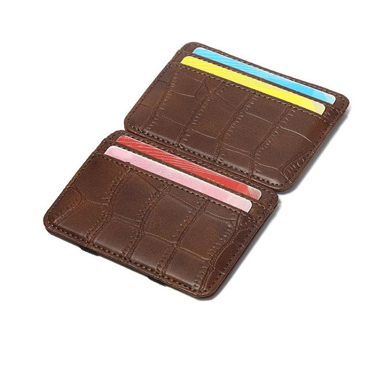 Crocodile Print PU Material Card Holder Wallet for Men
