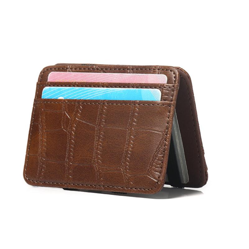 Crocodile Print PU Material Card Holder Wallet for Men