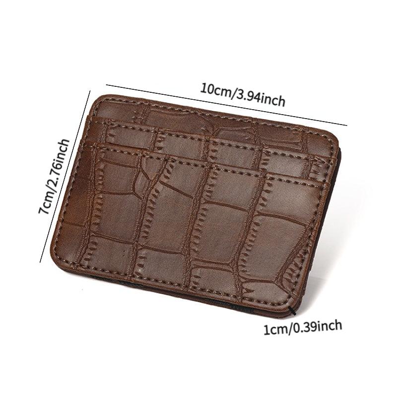 Crocodile Print PU Material Card Holder Wallet for Men