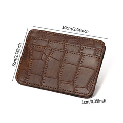 Crocodile Print PU Material Card Holder Wallet for Men