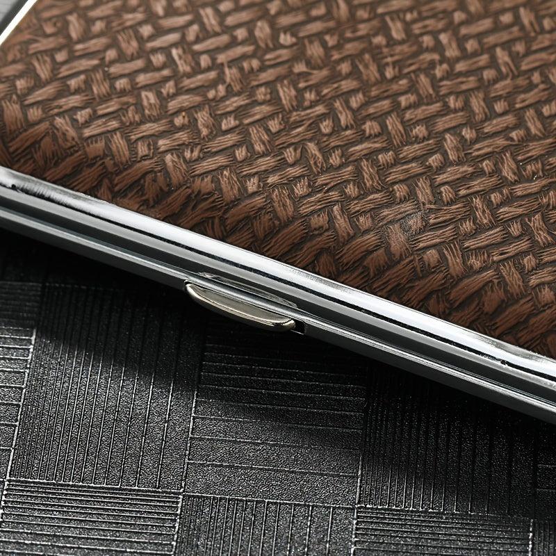 PU Leather Cigarette Box Stainless Steel Card Box