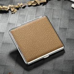 PU Leather Cigarette Box Stainless Steel Card Box