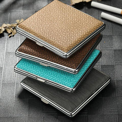 PU Leather Cigarette Box Stainless Steel Card Box