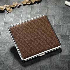 PU Leather Cigarette Box Stainless Steel Card Box