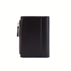 Men's PU Leather Wallet with Card Slots and Zipper Coin Purse