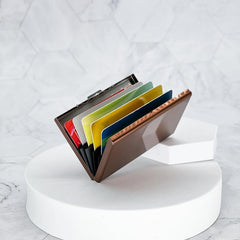 Multifunctional Hard Shell Card Box Bank Credit Anti theft Card Holder