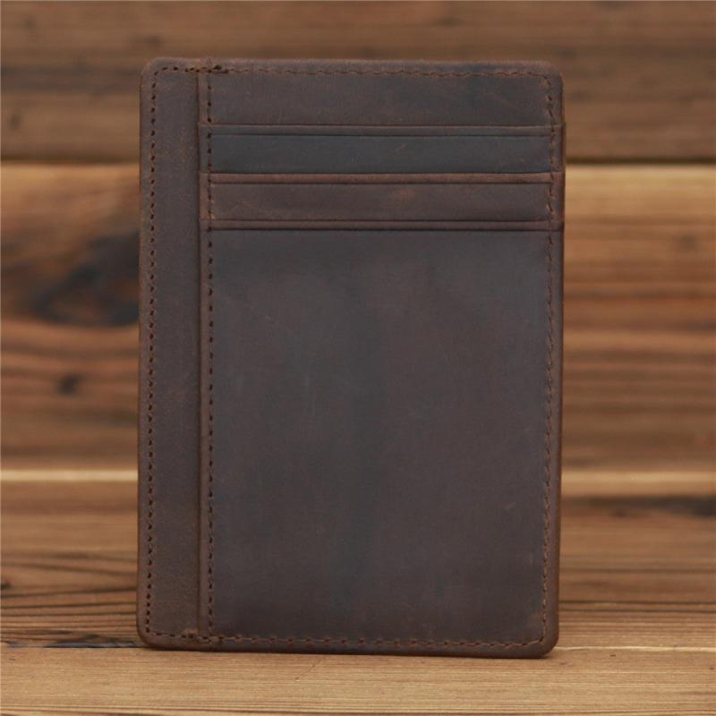 Men's Minimalist Leather Card Holder Wallet