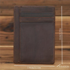 Men's Minimalist Leather Card Holder Wallet