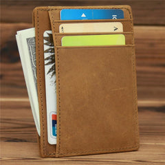Men's Minimalist Leather Card Holder Wallet