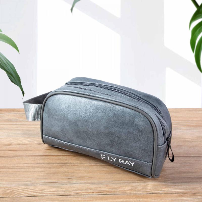 Vintage Men's Clutch Bag Double Zipper Handcrafted Gift
