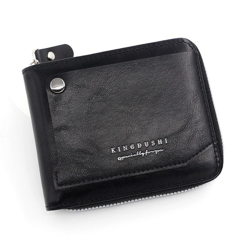 Men's Short Wallet PU Large Capacity Card Wallet