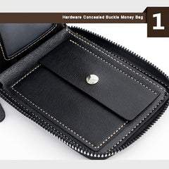 Men's Short Wallet PU Large Capacity Card Wallet
