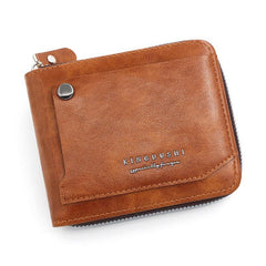 Men's Short Wallet PU Large Capacity Card Wallet