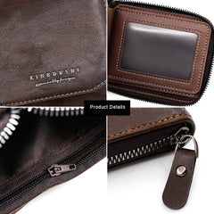Men's Short Wallet PU Large Capacity Card Wallet