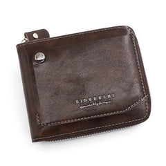 Men's Short Wallet PU Large Capacity Card Wallet