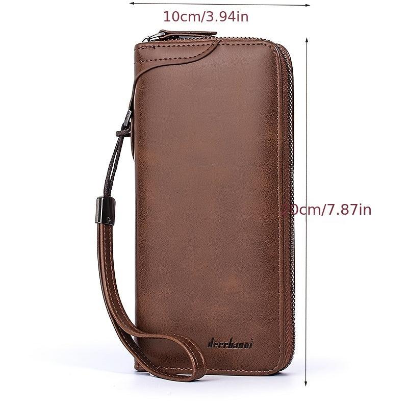 Men's Business Casual Card Slot Clutch Bag with Large Space