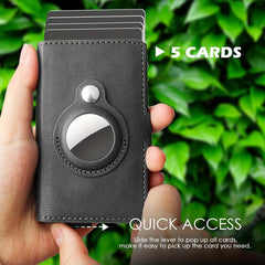 Men's Auto Pop Up Card Holder with Tracker Case