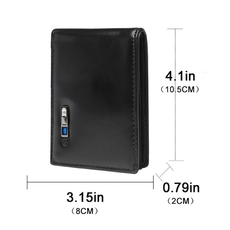 Leather Men Credit Card Holder Wallet Money Clip 6 Card Slots