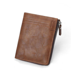 Men's RFID Blocking Bifold Leather Wallet ID Credit Card Holder Zipper Wallet
