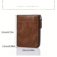 Men's RFID Blocking Bifold Leather Wallet ID Credit Card Holder Zipper Wallet