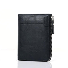 Men's RFID Blocking Bifold Leather Wallet ID Credit Card Holder Zipper Wallet