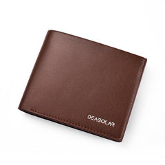 Men's Short Wallet Student Money Clip PU Leather Coin Purse