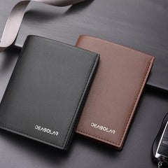 Men's Short Wallet Student Money Clip PU Leather Coin Purse