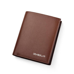 Men's Short Wallet Student Money Clip PU Leather Coin Purse