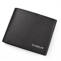 Men's Short Wallet Student Money Clip PU Leather Coin Purse