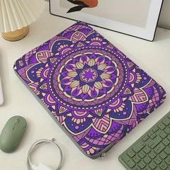 Soft Laptop Computer Bag Tablet Computer Cover Pink Purple Lotus