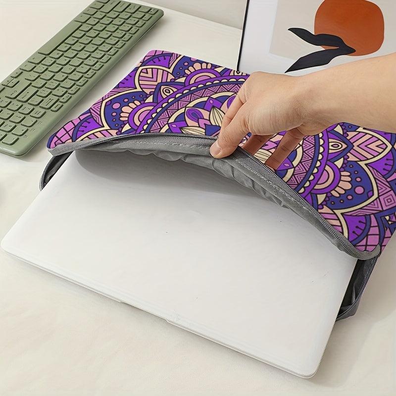 Soft Laptop Computer Bag Tablet Computer Cover Pink Purple Lotus