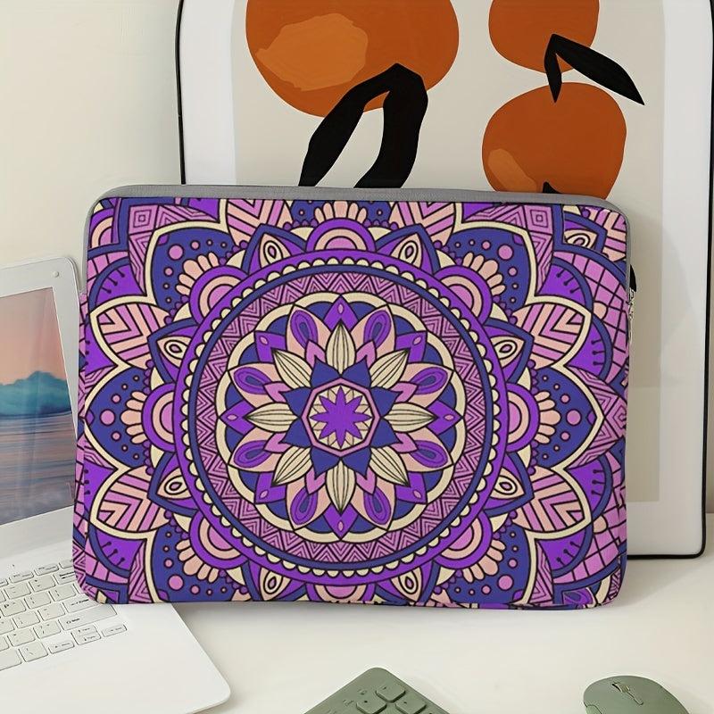 Soft Laptop Computer Bag Tablet Computer Cover Pink Purple Lotus