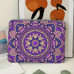 Soft Laptop Computer Bag Tablet Computer Cover Pink Purple Lotus